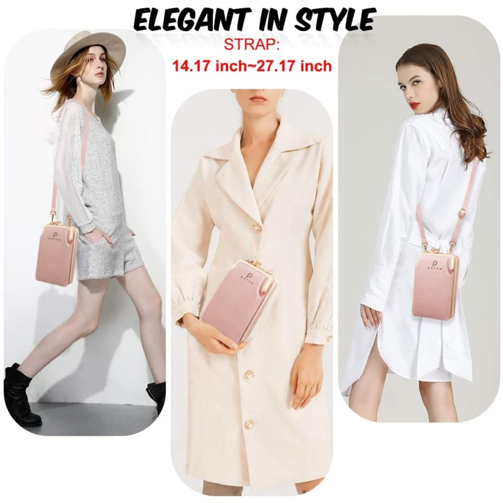 PALAY Women Crossbody Phone Bag Ladies Wallet Small Soft PU Leather Cell Phone Purse Mini Shoulder Bag with Strap Card Slots (Pink) PALAY Women Crossbody Phone Bag Ladies Wallet Small Soft PU Leather Cell Phone Purse Mini Shoulder Bag with Strap Card Slots (Pink)